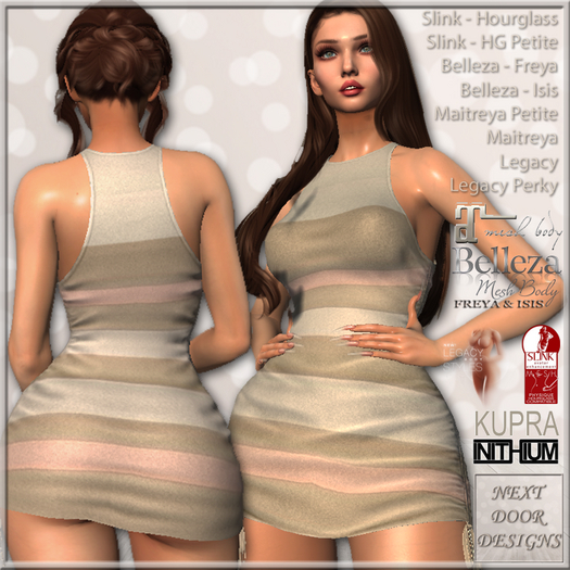 Lil Bit Ruched Tank - Pastel Stripes: Belleza Freya, Isis, Maitreya, Legacy, Inithium Kupra, Slink Hourglass, Standard