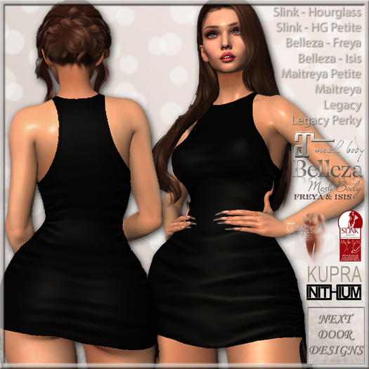 Lil Bit Ruched Tank - Black: Belleza Freya, Isis, Maitreya, Legacy & Perky, Inithium Kupra, Slink Hourglass, Standard