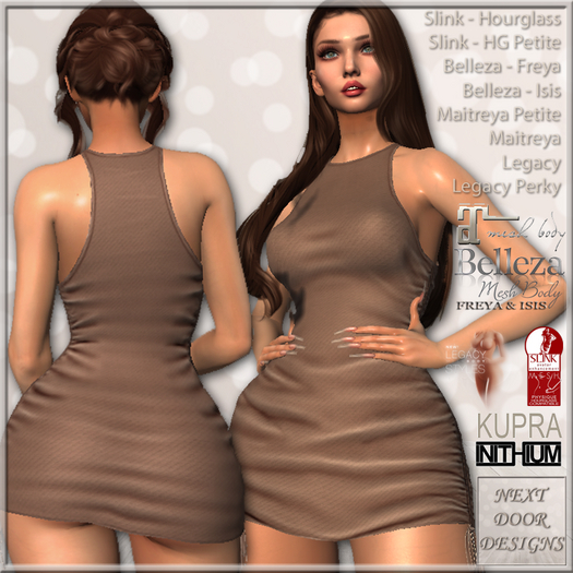Lil Bit Ruched Tank - Nude: Belleza Freya, Isis, Maitreya, Legacy & Perky, Inithium Kupra, Slink Hourglass, Standard