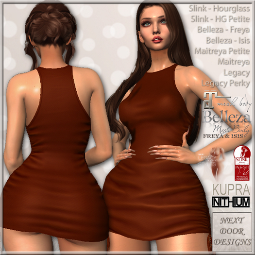 Lil Bit Ruched Tank - Orange: Belleza Freya, Isis, Maitreya, Legacy & Perky, Inithium Kupra, Slink Hourglass, Standard