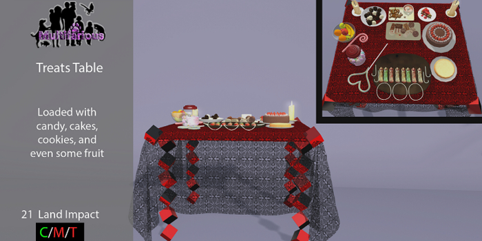 *M* Treats Table (wear to unpack)