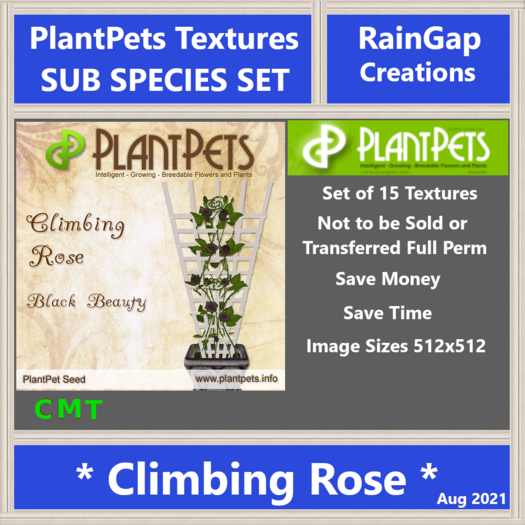 PLANTPETS TEXTURES SUB SET CLIMBING ROSE (15)