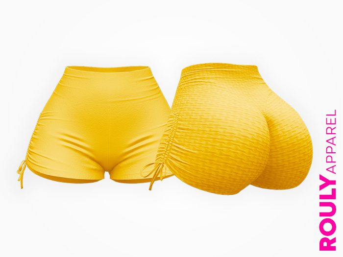 ROULY :: MO Bounce Spandex Shorts - Yellow