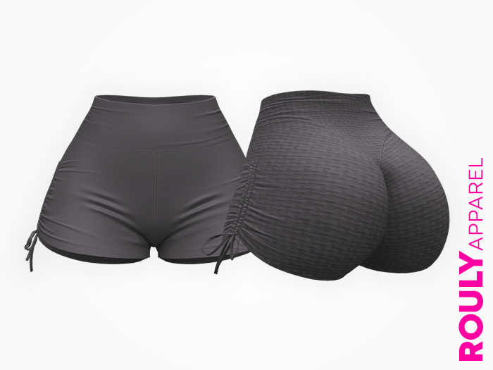 ROULY :: MO Bounce Spandex Shorts - Steel