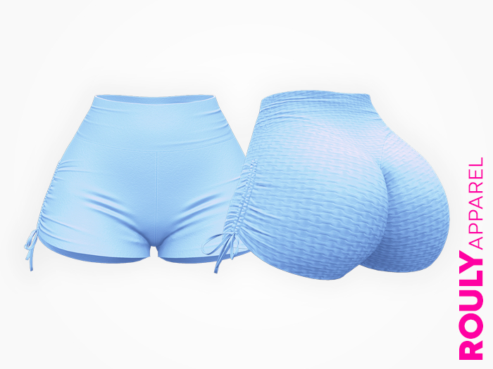 ROULY :: MO Bounce Spandex Shorts - Sky