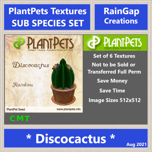 PLANTPETS TEXTURES SUB SET DISCOCACTUS (6)