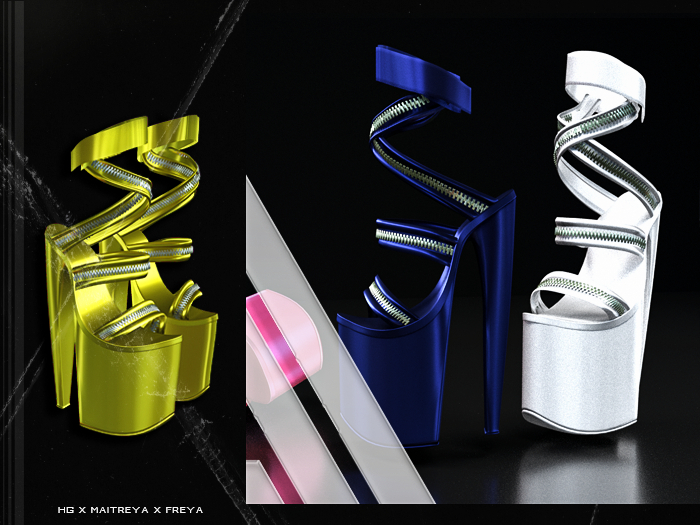 PLX. "ASHAKI " Heels // Lime //