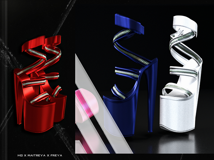 PLX. "ASHAKI " Heels // Cranberry // 