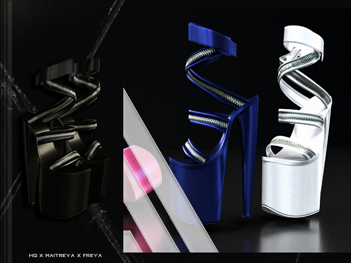 PLX. "ASHAKI " Heels // Black // 