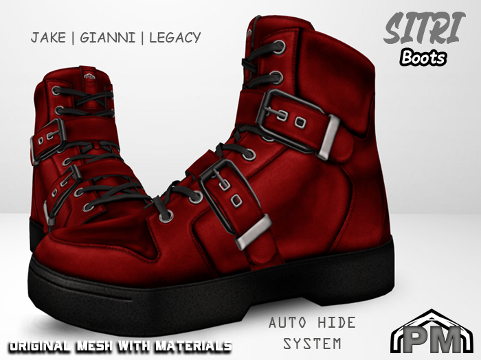 :PM: Boots Leather Sitri - Red