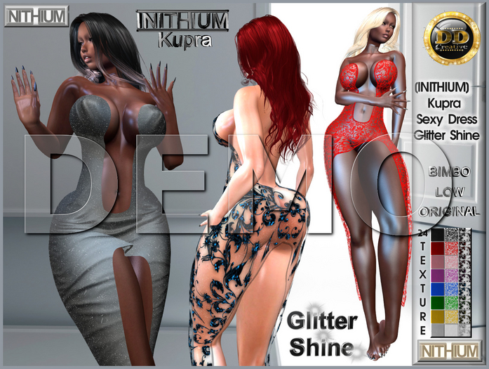 ☾ⅅⅅ☽ [INITHIUM] Kupra Sexy Dress Glitter Shine [ DEMO ]