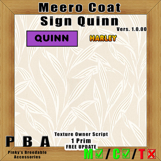 Meeroo Coat Sign Quinn