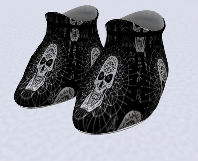 Goth  heeled Skull boots
