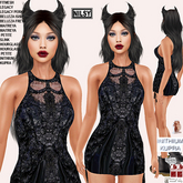 GOTH DRESS,CL&MESH BODY