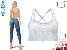 Dae Obj FBX For Cross Back Crop Top Slink, Maitreya, Belleza, Tonic, Legacy, Ocacin Standard