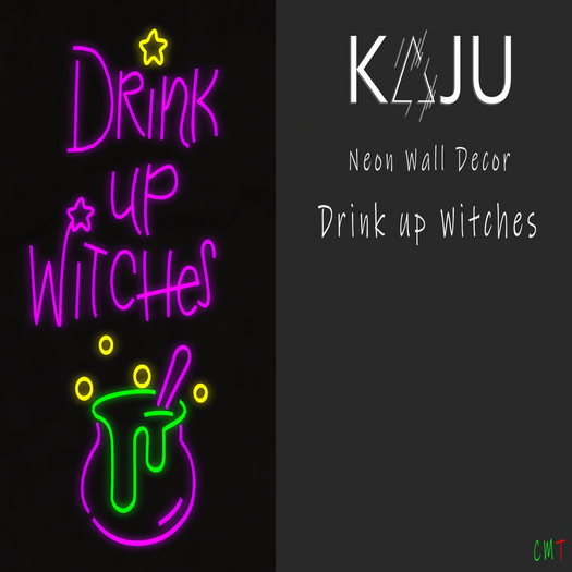 KAJU - Drink Up Witches NEON Wall Decor