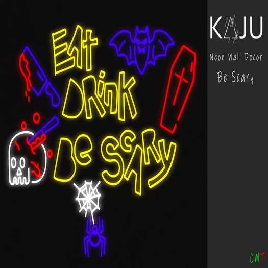 KAJU - Be Scary NEON Wall Decor