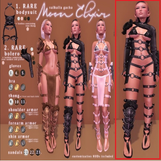 Moon Elixir - Valhalla SET RARES ONYX (9PIECES)MAITREYA