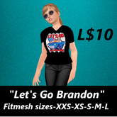Let's Go Brandon-Ladies V-neck T-shirt