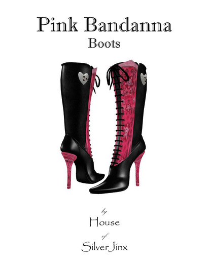 Pink Bandanna Boots
