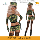 ARMY GIRL - REBIRTH - FREE SUNGLASSES AND PISTOL