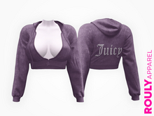 ROULY :: "Juicy" Velour Fluffy Hoodie - 00's baby