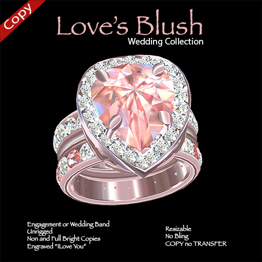 Exquisite Love's Blush Dbl Wedding Ring COPY