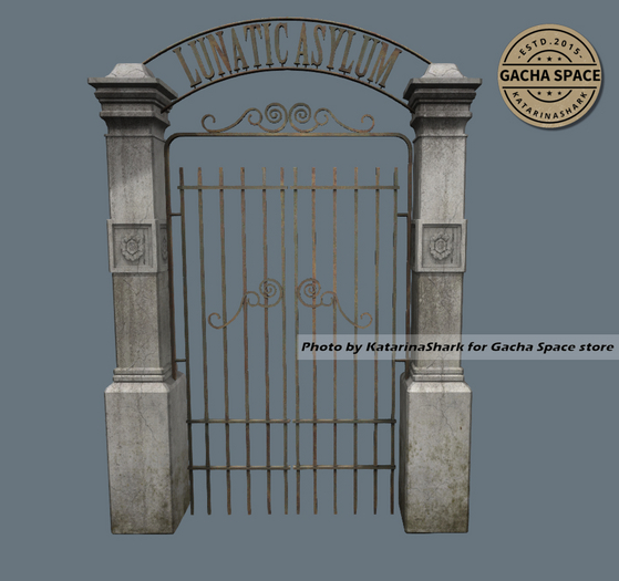Second Life Marketplace - NOMAD // ABANDONED Lunatic Asylum Gate