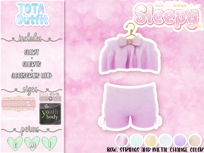Sleepy. Tota Outfit Pink