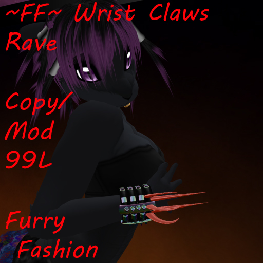 ~FF~ Wrist Claws Rave Furry