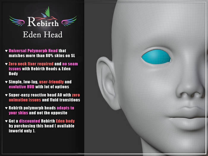 REBIRTH Mesh Head ~ Eden