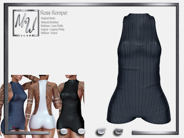 MW - Ross Romper - Stripes Blue (Add me)