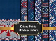 {Blu Holly}Knitted Fabric Matchup texture seamless