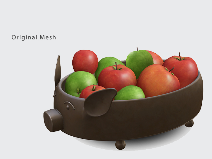 ACORN Pig Fruit Bowl -Mixed Apples