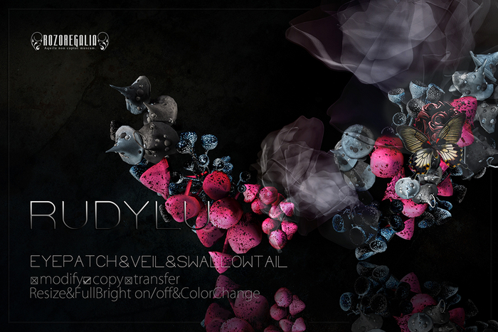 ROZOREGALIA_RUDYLU*EYEPATCH&VEIL&SWALLOWTAIL