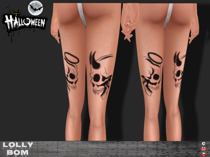 LOLLY's BOM things... [tattoo] Halloween - Angel&Evil (L-R)