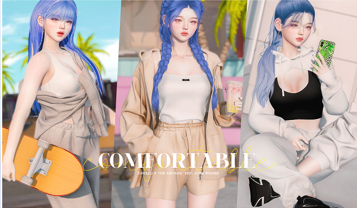 cheezu. comfortable SET COMMONS PINK&WHITE (4PIECES) LEGACY