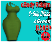 [R39] Reborn C-Slip Dress AGreen