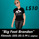 Big Foot Brandon-Ladies V-neck T-shirt