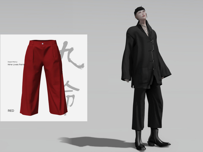 [Dope+Mercy] Nine Lives Pants_Red