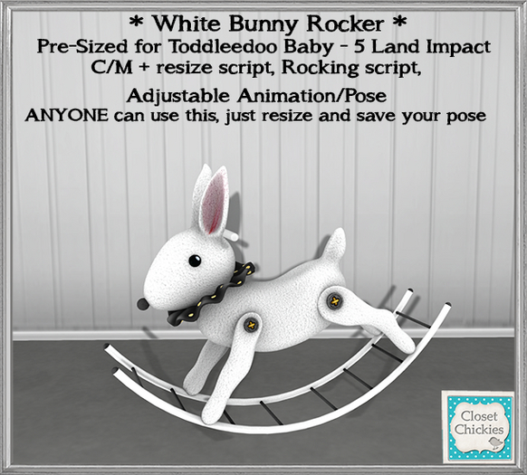*CC*  Kids Bunny White Rocker  [boxed]