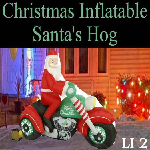 Christmas Inflatable Santa's Hog