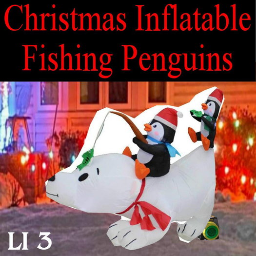 Christmas Inflatable Fishing Penguins