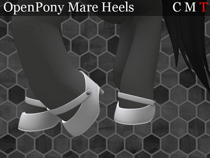 (Black & White) OpenPony Mare Heels