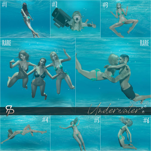 ~Reel Poses - Underwater MEGA PACK (gacha)
