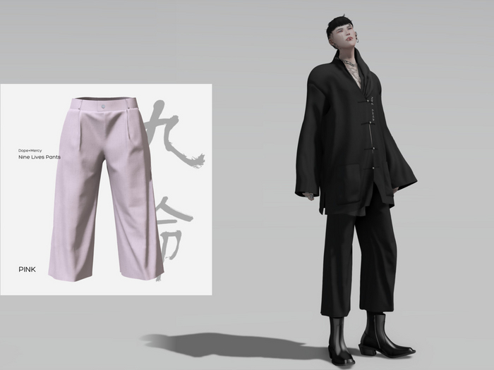 [Dope+Mercy] Nine Lives Pants_Pink