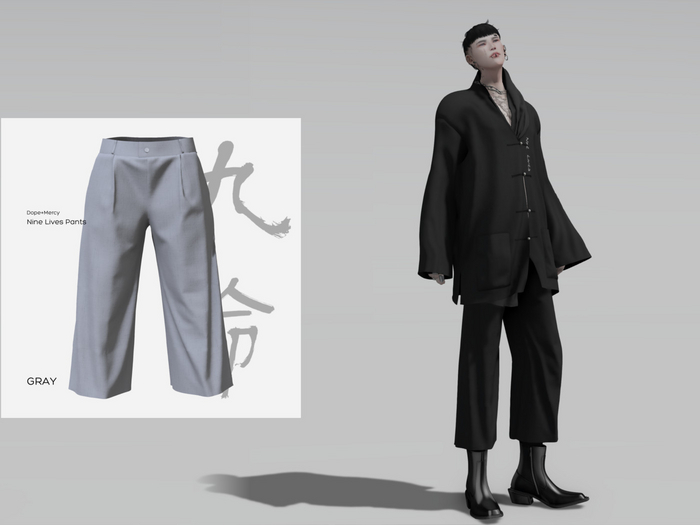 [Dope+Mercy] Nine Lives Pants_Gray