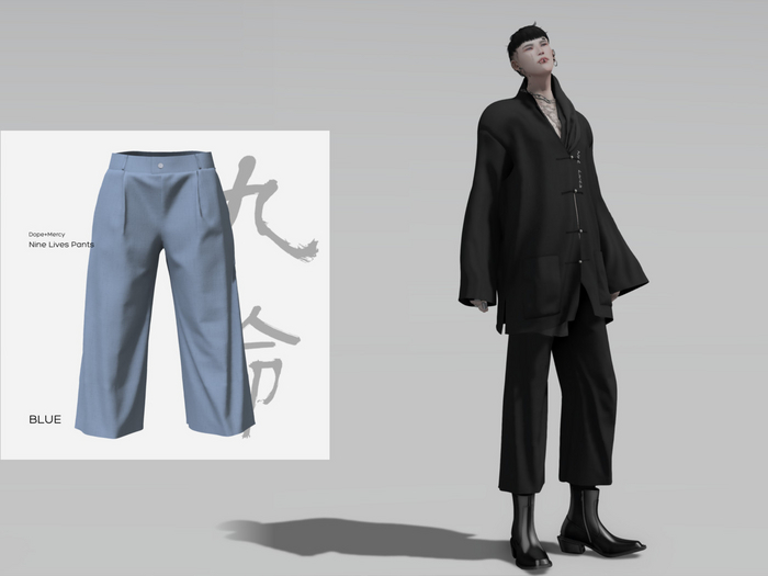 [Dope+Mercy] Nine Lives Pants_Blue