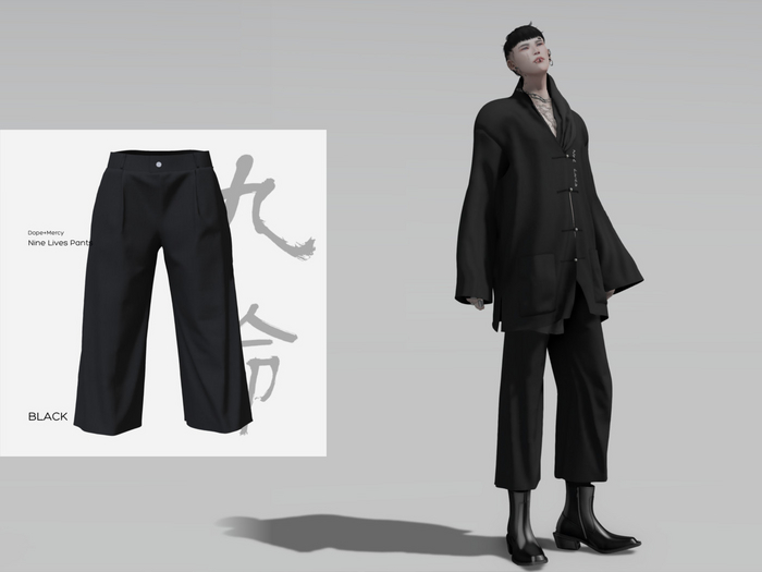 [Dope+Mercy] Nine Lives Pants_Black