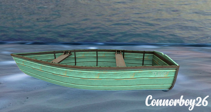 TROPIX // Fishing Village Boat 02 Common 09 GREEN ROWBOAT